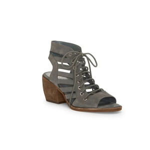 VINCE CAMUTO Nubuck Lace-Up Heeled‎ Sandals 8.5